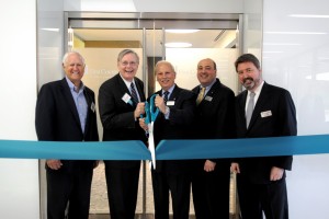 From left, Darrel Harvey, co-CEO, The Ashforth Co.; Stamford Mayor David Martin; Reyno A. Giallongo Jr., chairman and CEO, First County Bank; Robert J. Granata, president and chief operating officer, First County Bank; and Peter C. Rugen, senior vice president and chief administrative officer, First County Bank.