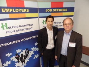 Stephen Michon, left, and John Hoops, vice presidents for FutureWorks. Photo by Bill Fallon