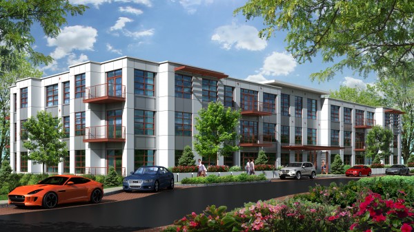 An artist's rendering of The Lofts on Saw Mill River.