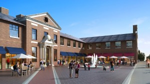 A rendering of the new courtyard off North Broadway at the rebuilt Boyce Thompson Center in Yonkers.