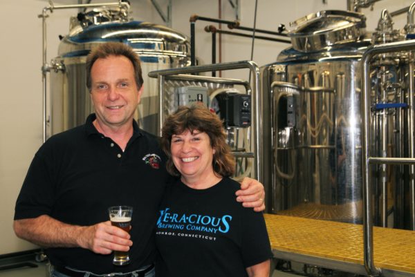 Mark and Tess Szamatulski, owners of Veracious Brewing Co. in Monroe. Photo by Danielle Brody