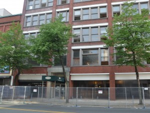 Redevelopment work is underway on the Security Building at 1115 Main St. in Bridgeport.