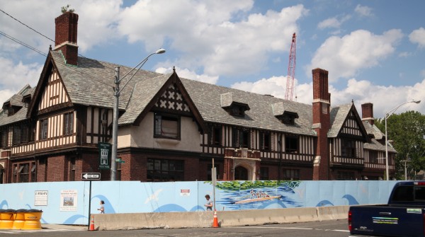 Construction started on Bedford Square, a mixed-used project, in June. Photo by Danielle Brody