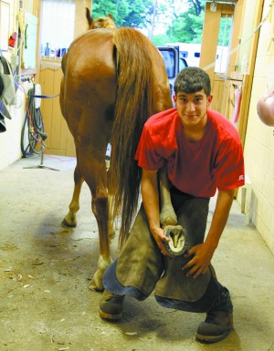 Blacksmith and veterinarian skills are drawn on by Ken Boaz, farrier, who shoes horses and trims and balances hooves in the Putnam/Dutchess/Ulster area.