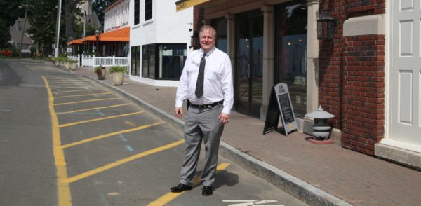 Church Lane is destined to become a "shared street," where cars and pedestrians share the road. Photo by Danielle Brody