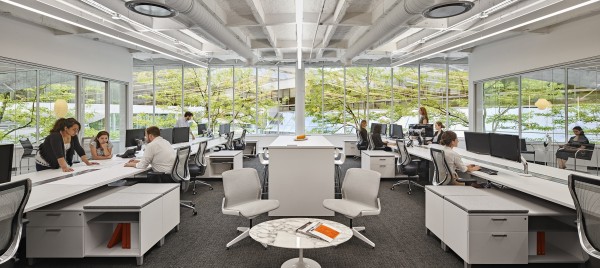 Amenta Emma Architects' office at 1 Landmark Square in Stamford. Photo courtesy Robert Benson Photography