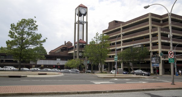 Street view of the White Plains train station.