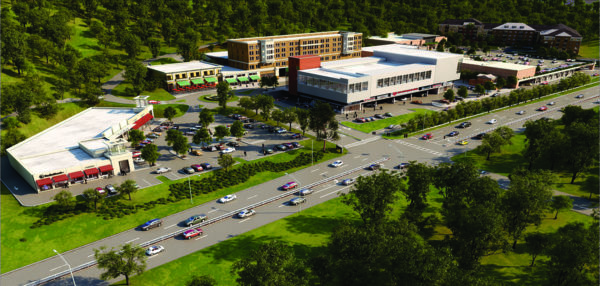 Artist rendering of Rivertowns Square.