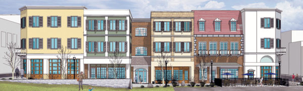 This rendering from Antinozzi Associates shows what the new building to be constructed between Fairfield Avenue and Elm Street in Bridgeport will look like when completed. Fairfield Avenue is on the right.