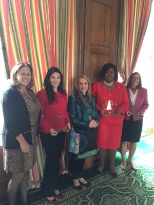 From left: Mary Paladino, of Citrin Cooperman; Marissa Brett, of Westchester County Association; Neale Godfrey, of the Children”™s Financial Network Inc.; Belinda Miles, of Westchester Community College and Marilynn Malerba, of the Mohegan tribe.