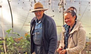 John Holbrook, owner of Holbrook farm and Jessica Wong, farm manager. 