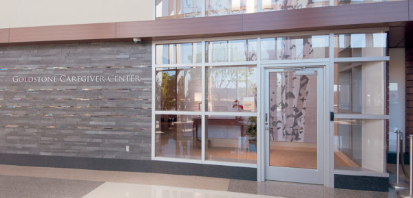 Danbury Hospital”™s new Goldstone Caregiver Center is dedicated to providing a distinctly different environment from the rest of the hospital for family, friends and staff to find relief from stress of giving care. Photo courtesy Goldstone Caregiver Center
