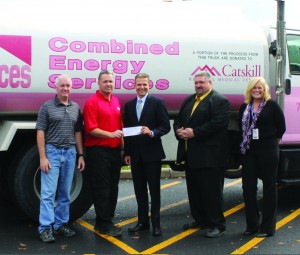 From left: Mike Taylor, co-owner of CES; Brian Babcock, employee, CES; Gerard Galarneau, MD, Catskill Regional Medical Center, Rolland Bojo, vice president of patient services, Catskill Regional Medical Center; and Laura Northrup, administrator of nursing professional practice, Catskill Regional Medical Center. 