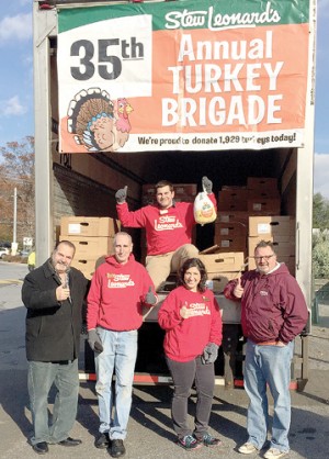 Stew Leonard's donates thousands of turkeys every year.