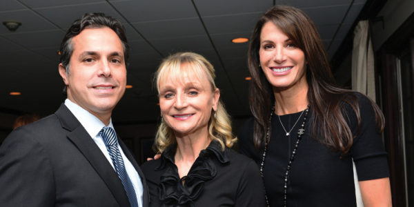 From left, Dr. Mark Melendez, Cosmetic and Reconstructive Surgery Associates of Connecticut, with offices in Greenwich, Shelton and Woodbridge; Marcia O”™Kane, president of the Greenwich Chamber of Commerce; and Nancy Armstrong, Makers.com principal and guest speaker. Photo by Christopher Semmes.