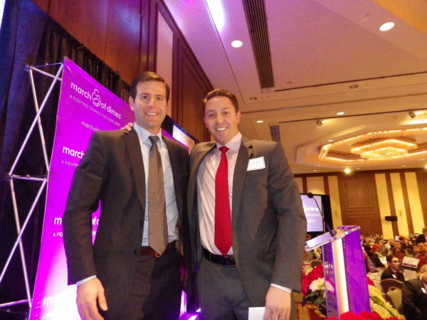Brett Wilderman, left, and Brandon Hall, event honorees and principals, Forstone Capital.