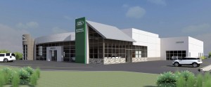 An artist's rendering of the coming Land Rover Jaguar Centre.