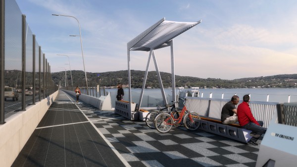 The proposed bike and pedestrian path on the new Tappan Zee Bridge.