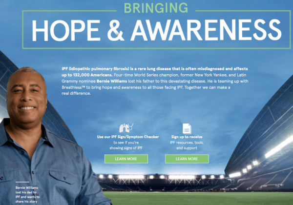 Former Yankee Bernie Williams teaming with Boehringer to fight rare lung  disease - Westfair Communications