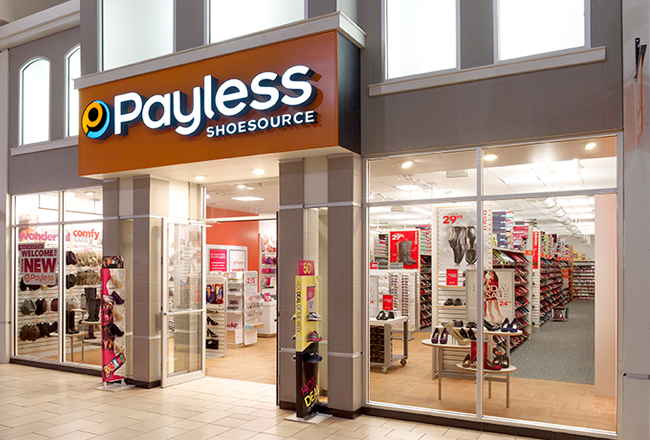 payless shoe store in the mall