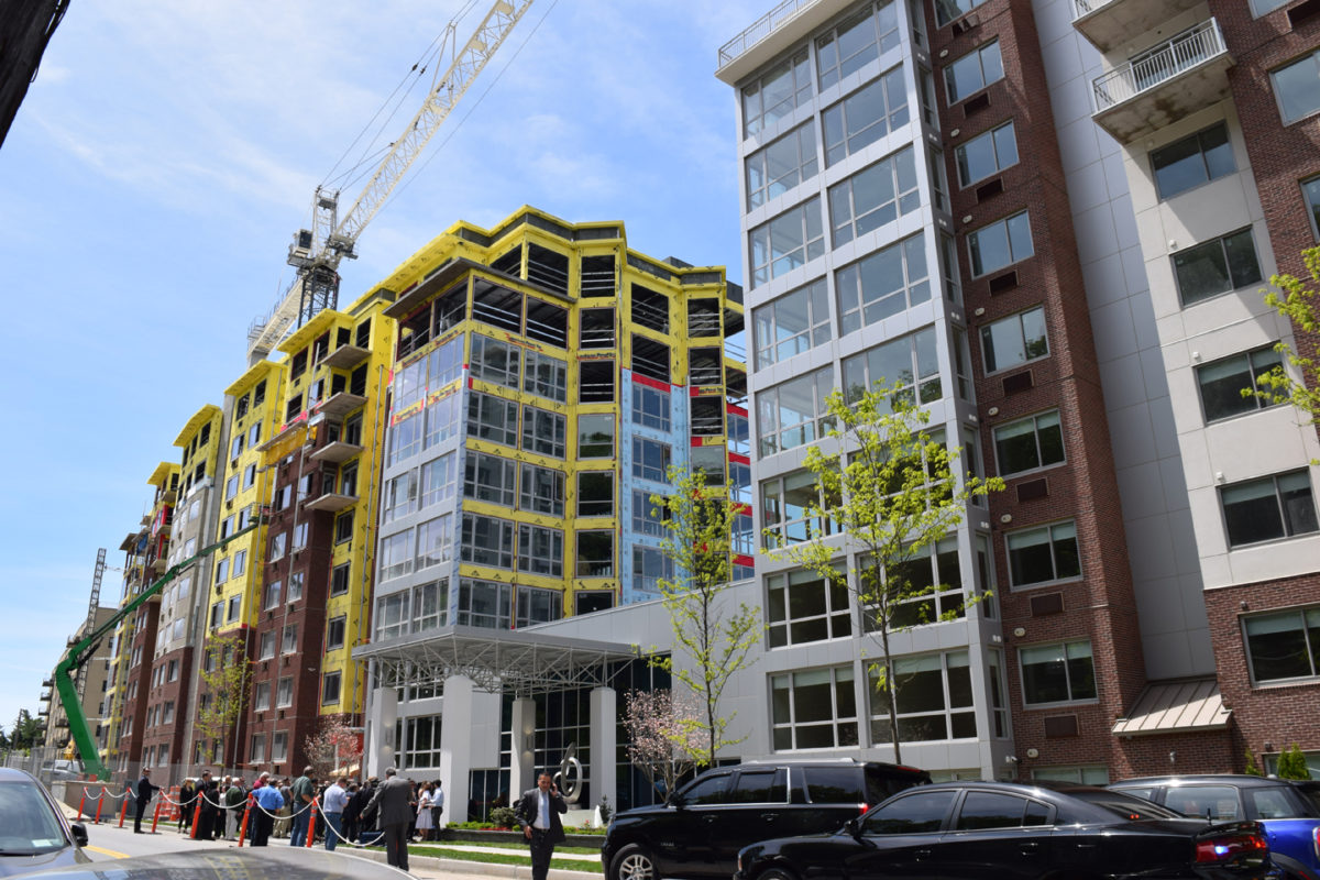 A street view of Ginsburg Development Cos. River Tides at Greystone.