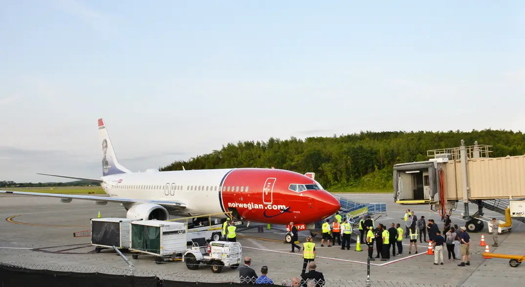 norwegian air stewart international airport inaugural flight