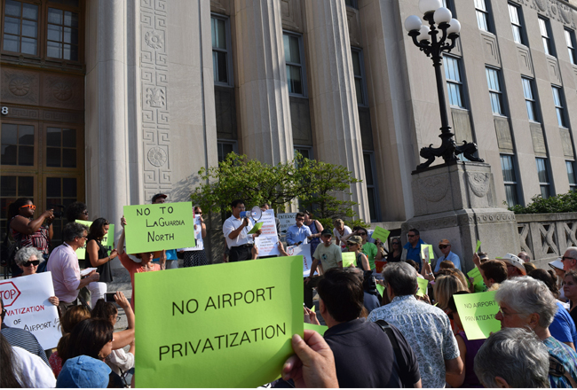 westchester county airport privatization rally