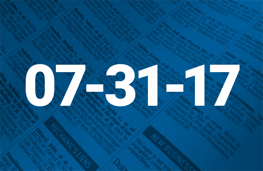 Legal records July 31