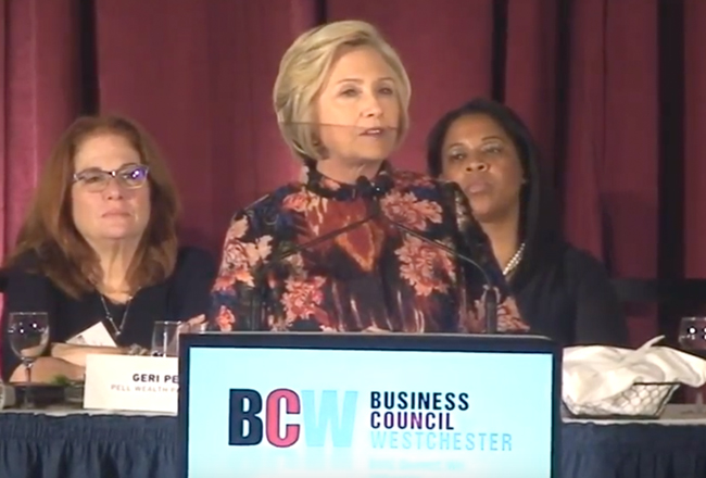 hillary clinton business council of westchester