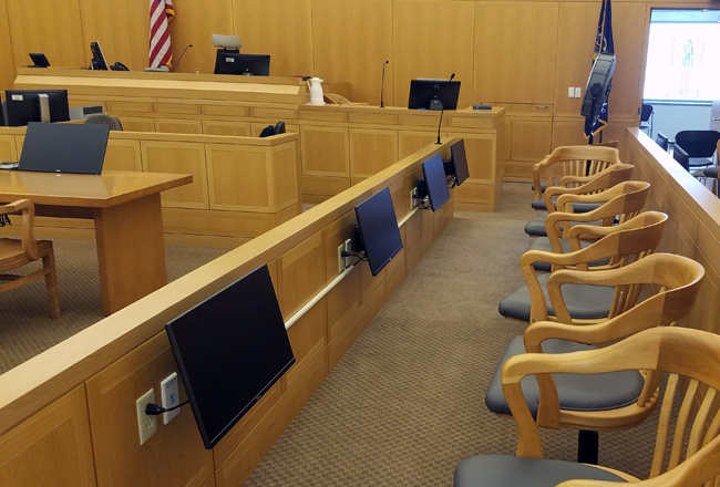 high-tech courtroom