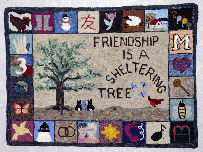 Hooked rugs at Park Gallery