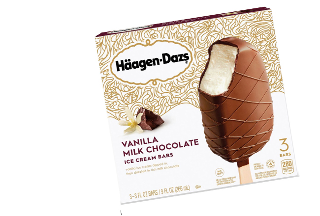 Haagen-Dazs Vanilla Milk Chocolate Almond Ice Cream Bars,, 56% OFF