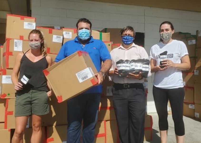 UWWP PARTNERSHIP REAPS 100,000 PAIRS OF SOCKS