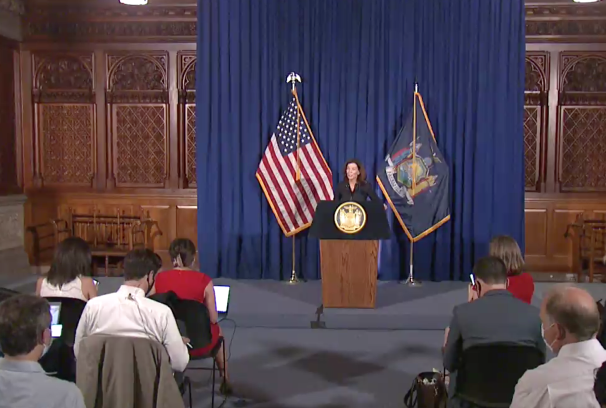 Lt. Gov. Kathy Hochul at Aug. 11 news conference.