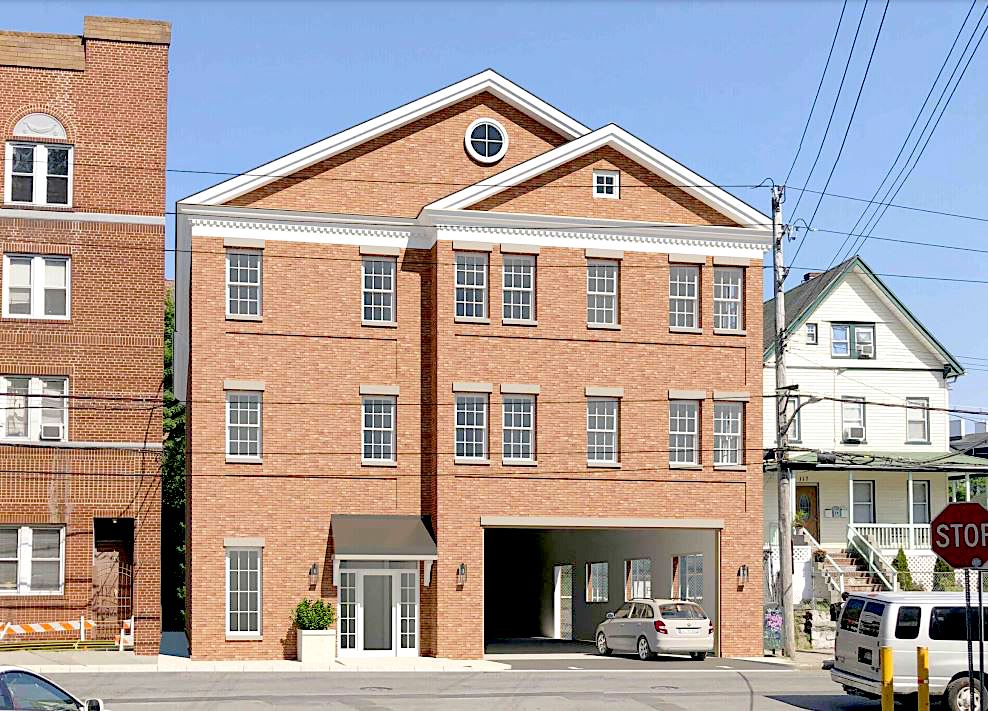 Rendering of building proposed for 121 Poningo St., Port Chester.