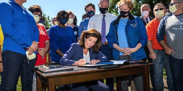 Gov. Kathy Hochul signed four bills into law on Labor Day.
