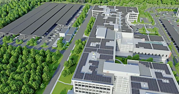 Rendering of proposed solar installation at 1133 Westchester Ave., White Plains