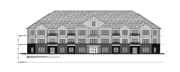 Architectural elevation, Highview project in Poughkeepsie