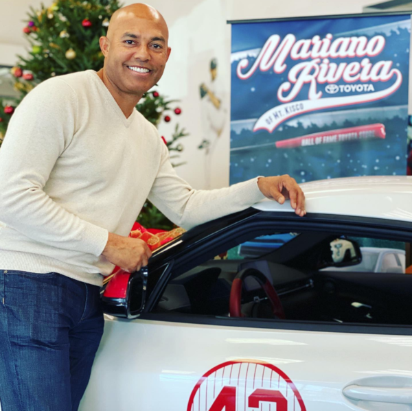 Mariano Rivera at the Mount Kisco dealership.