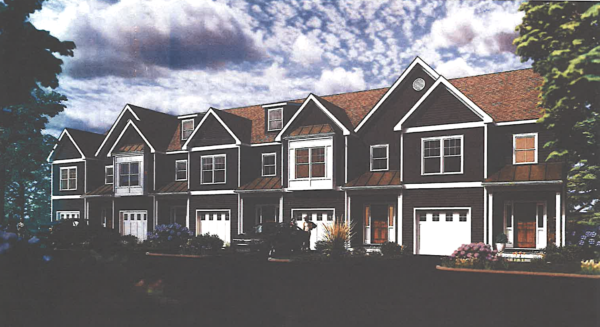 Rendering of proposed townhouses in Mountain View development in Peekskill.