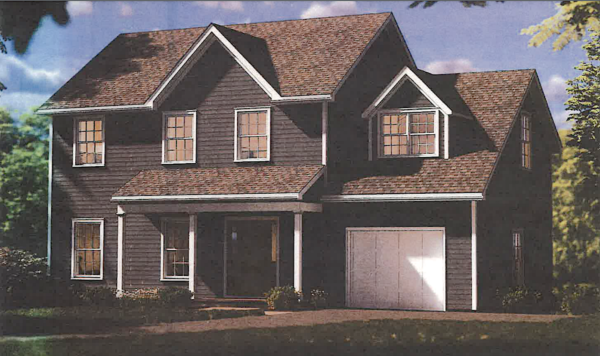 Rendering of single-family house in proposed Mountain View development in Peekskill.