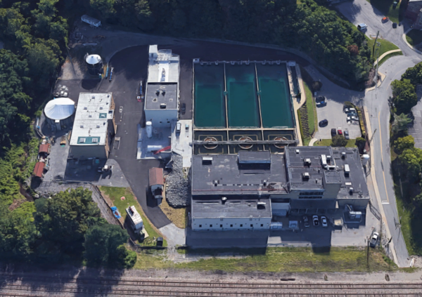 Poughkeepsie's water treatment facility. Photo via Google Maps.