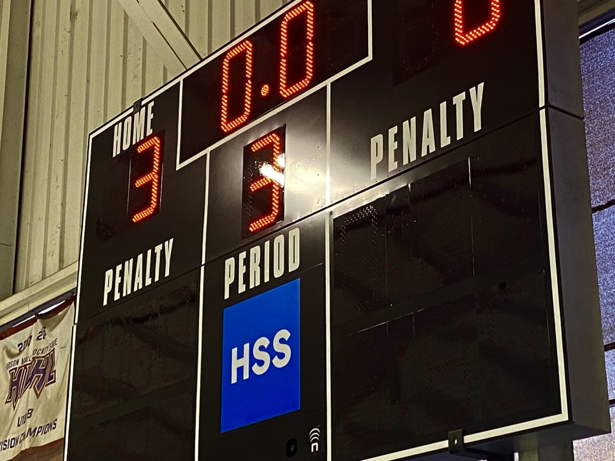 New scoreboard at Ebersole Rink in White Plains.
