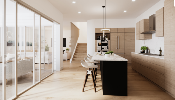 Welcome Homes kitchen rendering.