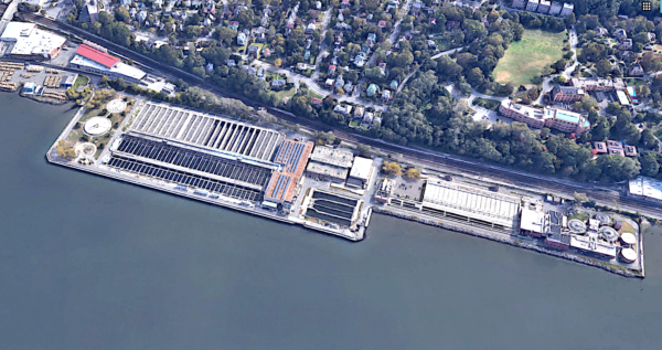 Yonkers Wastewater Treatment Plant. Photo via Google Maps. 