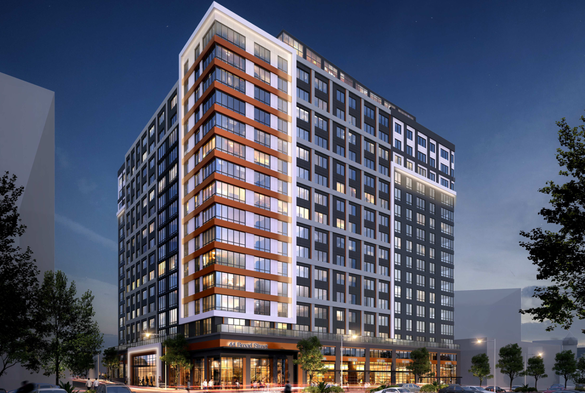 44 Broad St., Port Chester, rendering at night/