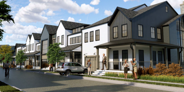 River Knoll, Ossining, rendering at street level.