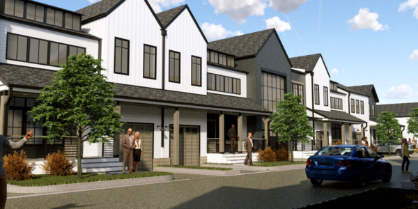 River Knoll, Ossining, rendering of townhomes.