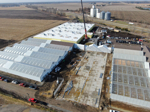 Cresco's marijuana cultivation facility in Lincoln, IL.