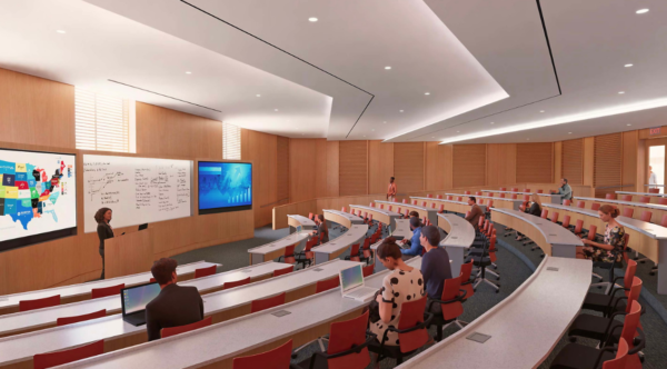 Dyson Center - Rendering of lecture hall.